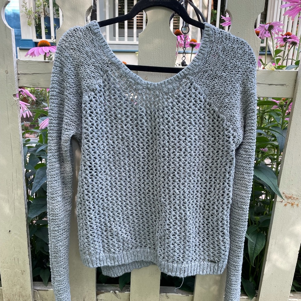 Bundle Abercrombie & Fitch Black And Grey Cable Knit Sweater Size L